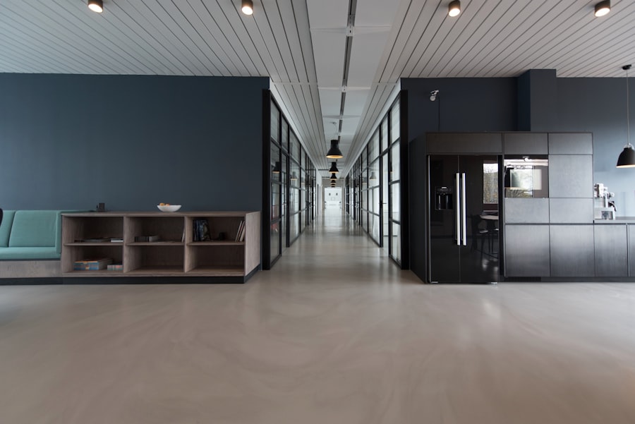 Clean, bright open-plan office space maintained by Elevation Pro commercial cleaning services